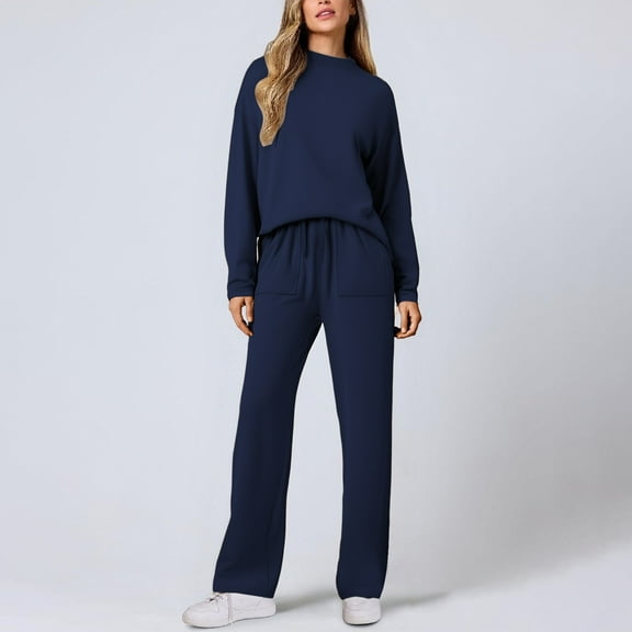 Pants Sets Women 2 Piece Outfits - Long Sleeve Sweatshirt With Sweatpants Set Matching Sets Women Clothing Jogger Sets for Women