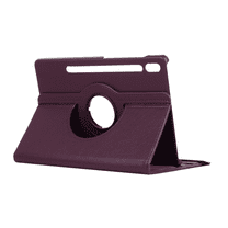 360 Degree Swivel Case for Samsung Galaxy Tab S7 11 Inch 2020 Models SM-T870/T875, Premium PU Leather Swivel Protection Folio Stand Case for Samsung Tab S7 Tablet 2020 Purple