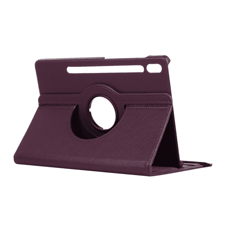 360 Degree Swivel Case for Samsung Galaxy Tab S7 11 Inch 2020 Models SM-T870/T875, Premium PU Leather Swivel Protection Folio Stand Case for Samsung Tab S7 Tablet 2020 Purple