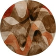 thumbnail image 2 of Addison Rugs Mayfield Washable Contemporary Abstract Chocolate Round Rug, 8' x 8', 2 of 5