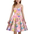 thumbnail image 3 of Kids Girls' Dresses Easter Dress Crewneck Tank Tops Girl Summer Dresses Girls Easter Dress Size 9-10 Years, 3 of 5