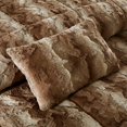 thumbnail image 2 of Cotton Bedding Set, King 4PC Faux Fur Comforter Set, Brown Comforter Set,Polyester Bed In A Bag, Household Supplies & Décor Bedding Bedding Sets King 4PC Faux Fur Comforter Set, 2 of 5