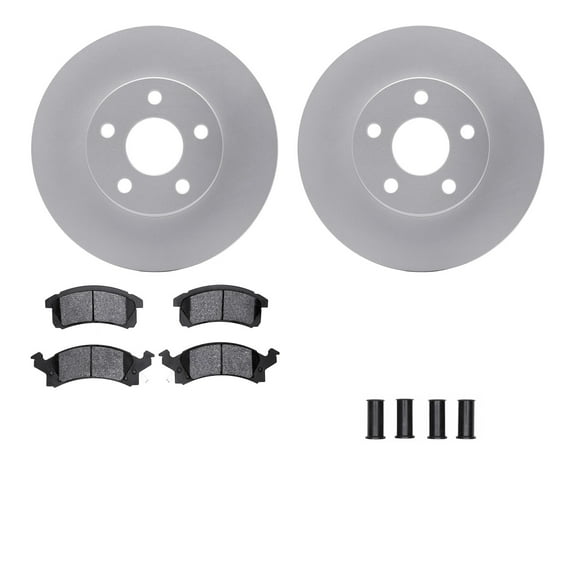 Dynamic Friction Company Front Geospec Brake Rotors with 5000 Advanced Brake Pads includes Hardware 4512-52021