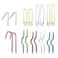 thumbnail image 1 of 18 piezas de soportes para cables, agujas de aluminio para cables, agujas dobladas para tapices, agujas para tejer cables, 1 of 8