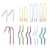 18 Pieces Cable Holders Aluminum Cable Needles Bent Tapestry Yarn Needles Cable Knitting Needles