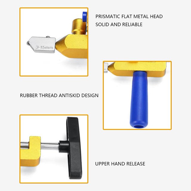 Abridor de azulejos de cerámica con cuchillo, cuchillo divisor de rotura de rueda para corte DIY en el hogar Wdftyju Libre de BPA