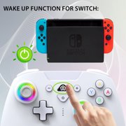 Subsonic – Wireless controller for Switch and Switch Oled – Wireless gamepad controller with LED, vibrations ant 6 axis gyro - White