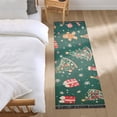 thumbnail image 3 of Yayeee Runner Rug for Bedroom 2'x6' Machine Washable Hallway Non Slip Mat, Green Christmas Gingerbread, 3 of 8