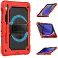 thumbnail image 6 of Dteck for Samsung Galaxy Tab S9 Case 11 Inch 2023 (SM-X710/X716B/X718U), Heavy Duty Shockproof Screen Protector Hard Rugged Cover with Kickstand, Crossbody Shoulder Strap, S Pen Holder,Red, 6 of 7
