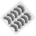 thumbnail image 1 of Paquete de 5 pares de pestañas postizas 6D, hechas a mano, largas, reutilizables, de fibra, GL701, 1 of 14