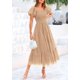 thumbnail image 4 of Vestido PRETTYGARDEN 2025 Midi de Tul con Fruncido y Mangas Abullonadas XL, 4 of 7