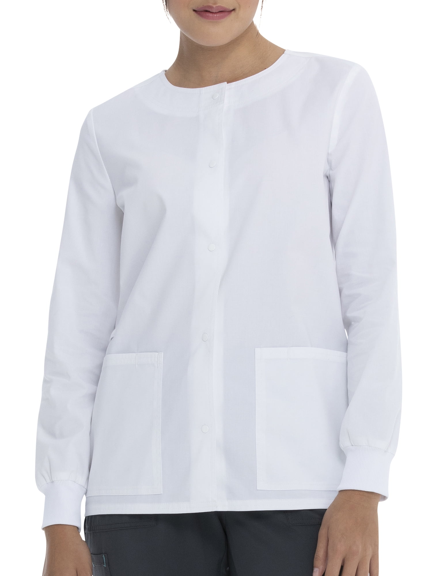 Scrubstar Women's Core Essentials Stretch Snap Front Warmup Scrub