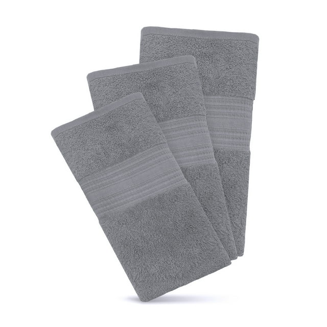 Paquete de 3 Toallas Aquila Toallas de Baño Gris Castelog