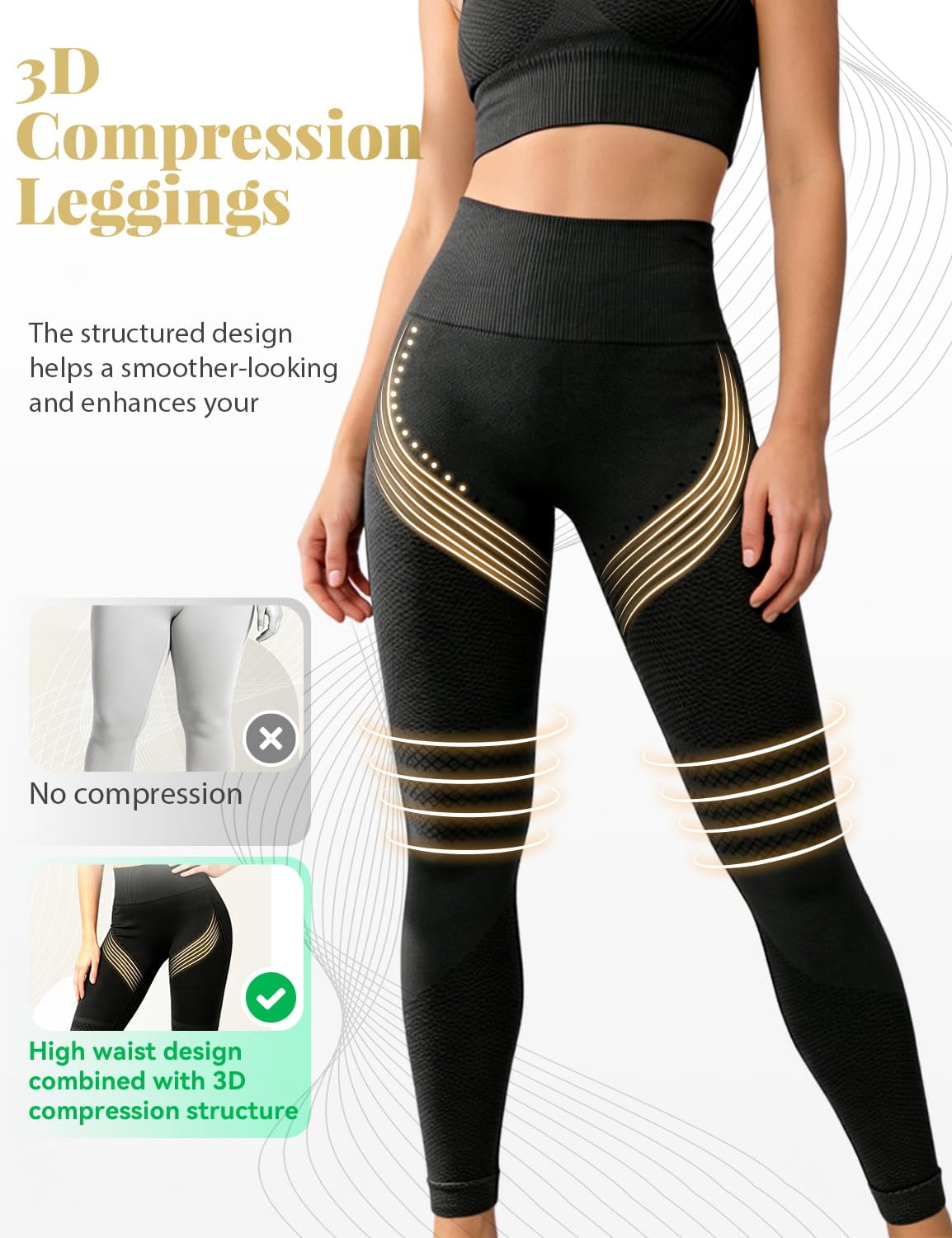 Ionix Labs Leggings - Anti Cellulite 3D Resistance Band Leggings For Women Compression, Butt Lifting Tummy, Gym Workout Control Yoga Pants,Ionix 6D Cellulite-Reducing Leggings,Ionix Leggings