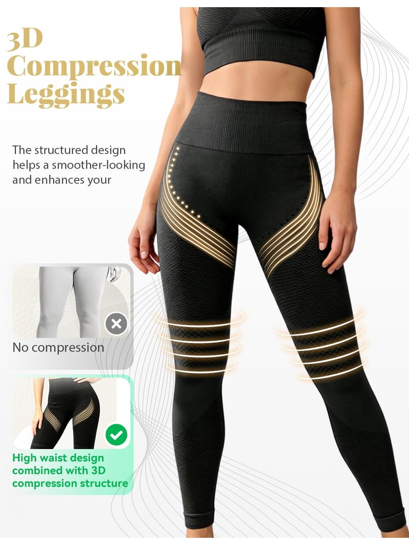Trysoviren Leggings, Compression Leggings for Women, 3D Textured