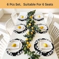 thumbnail image 5 of Baroque Black Round 15 Inch Placemats Set of 4, Vintage Damask Classic Floral HeatResistant Non Slip Place Mats for Dining Table, Wipeable Braided Kitchen Table Mats for Housewarming, 5 of 9