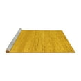 thumbnail image 2 of Ahgly Company Machine Washable Indoor Square Abstract Yellow Modern Area Rugs, 3' Square, 2 of 4