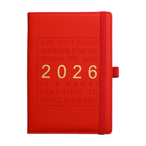 Agenda diaria 2026,cuaderno de 365 días,organizador semanal y mensual con franjas horarias,agenda de enero a diciembre para la planificación del trabajo en la oficina en casa.