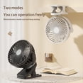 thumbnail image 6 of 3-Speed Multi-Functional Clip On Desk Fan, Portable USB Rechargeable Quiet Cooling Fan, Sturdy Clamp Fan for Office Dorm Home Travel, Black, 6 of 6