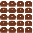 thumbnail image 1 of 20Pcs Plastic Key Cap Covers 1"x0.79"x0.16" Key Identifier Markers Protectors Cover for Standard Flat House Keys (Brown), 1 of 5