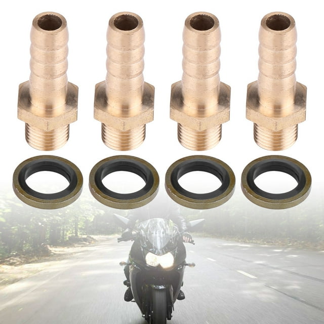 Adaptador de tornillo de enfriador de aceite resistente a la abrasión práctico tornillo de enfriador de aceite hueco M8 de alta resistencia para sistema de enfriador de aceite ANGGREK Otros