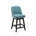 thumbnail image 2 of MINCETA Counter Stools,26" 360 Free Swivel Bar Stools,Modern Counter Height Bar Stools with Upholstered,Wooden Barstool for Kitchen Island and Counter Height,Set of 2,Performance Fabric in Teal, 2 of 5