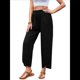 thumbnail image 2 of Pantalones Anchos y Holgados para Mujer, Estilo Palazzo Harén, Informales, con Cintura Elástica y Bolsillos, Color Negro, Talla L, 2 of 7