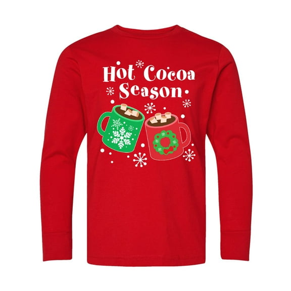 Inktastic Hot Cocoa Season Long Sleeve Youth T-Shirt