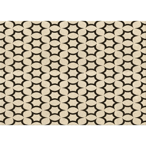 Ahgly Company Machine Washable Indoor Rectangle Transitional Wheat Beige Area Rugs, 7' x 9'