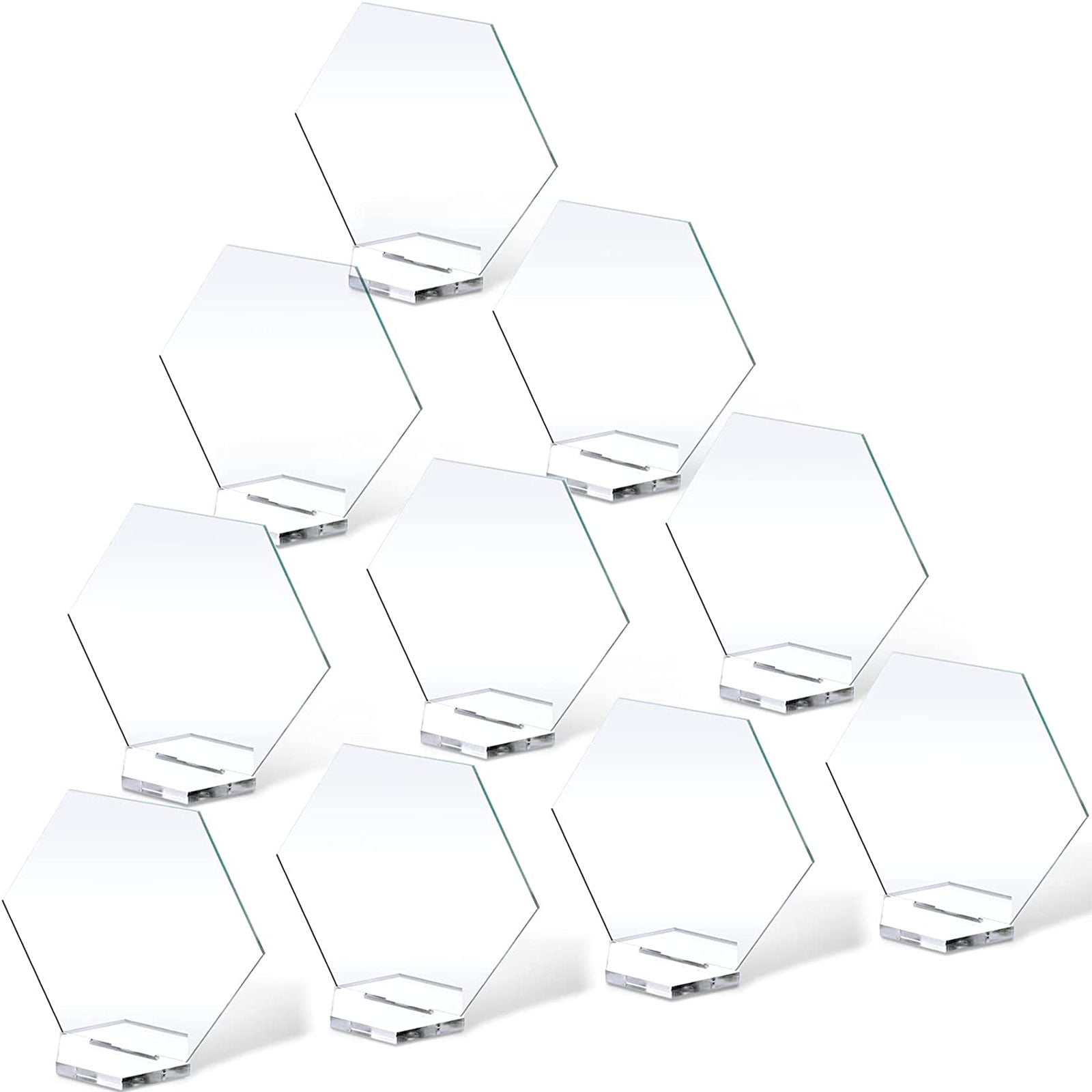 Clear Acrylic Place Cards With Holder 5 10pcs Hexagon Seating Card clear-acrylic-place-cards-with-holder-5-10pcs-hexagon-seating-card