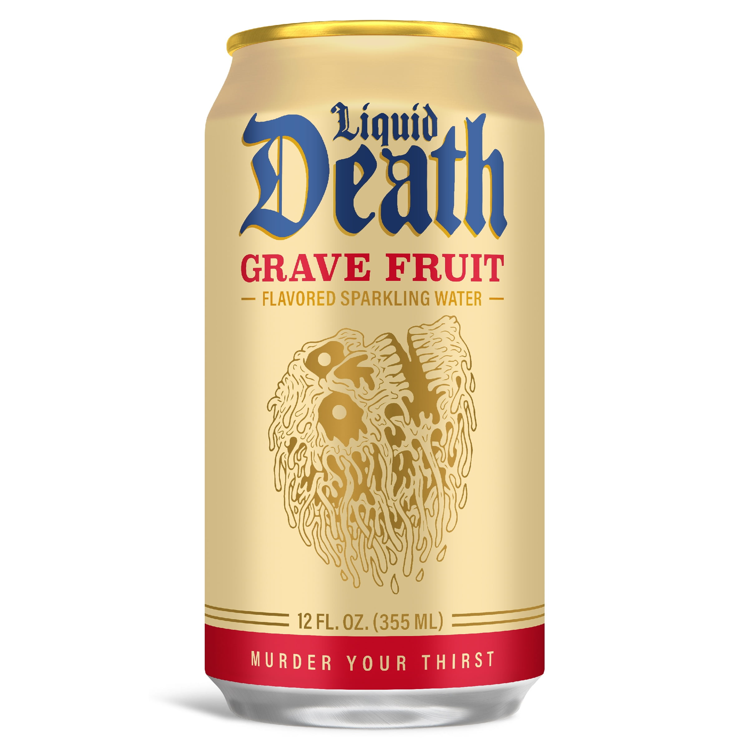 (4 pack) Liquid Death, Grave Fruit, Grapefruit-Flavored Sparkling Water, 6-pack (12 fl oz Cans), Low Sugar, Huge Flavor and No Artificial Sweeteners