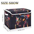 thumbnail image 4 of Silhouette Running Horse Storage Basket Foldable Laundry Basket Shelf Kids Toy Storage Container Organizer with Handles, 4 of 7