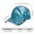 thumbnail image 2 of Fotbe Underwater Dolphin Scene Gorro Clásico de Béisbol, Gorra Ajustable con Broche Snapback, Gorro de Exterior de Algodón Suave, 2 of 6