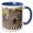 Blue/White, variant on 3drose, Africa, Tanzania. a Zebra Rests Its Head on Back of Its Companion., 15oz Mug