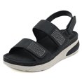 thumbnail image 4 of Sandalias de punta abierta para mujer cómodas sandalias de cuña plana antideslizantes para primavera y verano, 4 of 9