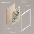 thumbnail image 4 of PixonSign Framed Canvas Print Wall Art Set - Wildflower Forest Bouquet Landscape Poster Art - Geometric Print Gallery Set of 7 Leaves Illustrations Digital Art Wall Décor for Home - White, 4 of 5