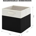 13 x 13 Inch Fine Linen Storage Bins with Handles，Fabric Cube Boxs