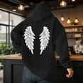 thumbnail image 2 of XIAOCHA Men's 3D Angel Wings Hoodies Loose Hooded Sweatshirt Vintage Streetwear Athletic Workout Hoodie, 2 of 4