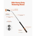 thumbnail image 5 of Garden Hose Wand 36'' Heavy Duty, 8 Spray Patterns, Swivel Head - Watering Nozzle for Yard, Car, Patio Cleaning, 5 of 11