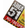 thumbnail image 2 of Area 51 No Trespassing Military Vintage Retro Metal Sign Aluminum Sign 12 x 8, 2 of 7