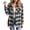 Black, variant on Women's Plaid Flannel Shirt Long Sleeve Button Down Casual Checkered Blouse Oversized Lumberjack Top Red Black Buffalo Plaid Winter Fall Fashion Loose Fit Tunic Soft Cotton Blend Outerwear
