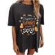 thumbnail image 1 of Blusa de manga corta con estampado de mangas caídas vintage y cuello redondo para mujer Pompotops  hfajkhk124137, 1 of 1