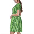 thumbnail image 2 of Disketp Cactus para Vestido de Manga Corta para Mujeres, Vestidos de Verano para Mujeres, Casual y Holgado para la Playa, 2 of 6