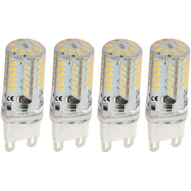 G9 LED Light Bulbs 3W (Equivalent 25W Halogen) G9 Bi-Pin Base Warm White 3000K LED Corn Light for Home Living Room Bedroom,Non-dimmable,AC/DC LED 3014 SMD,Pack of 4 - Walmart.com