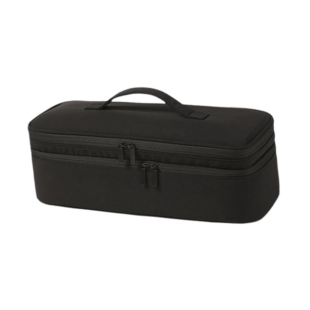 Bolsa de viaje para secador de pelo con asa, a prueba de polvo y multifuncional. negro