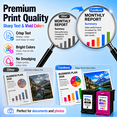 thumbnail image 5 of 61XL Ink Cartridge Compatible for HP 61XL Ink Combo Pack Black and Color Ink for Envy 4500 5530 4502 Officejet 4630 4635 DeskJet 1000 1010 2050 2500 Printer, 5 of 8