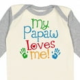thumbnail image 4 of Inktastic My Papaw Loves Me Boys or Girls Long Sleeve Baby Bodysuit, 4 of 5