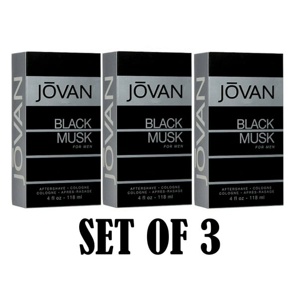 Jovan Black Musk For Men 3.0 oz Cologne Spray New In Box (SET OF 3)