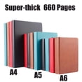 thumbnail image 4 of Giaone Hardcover Notebook 660 Pages Blank PU Journal Thickened Sketchbook, 4 of 14