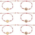 thumbnail image 1 of Pulsera de cordón ajustable de 6 piezas, pulsera de medalla Benedict, pulsera de hilo rojo, amuleto de protección, joyería de regalo, 1 of 6